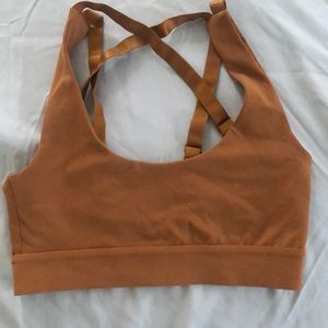 Brown sports bra